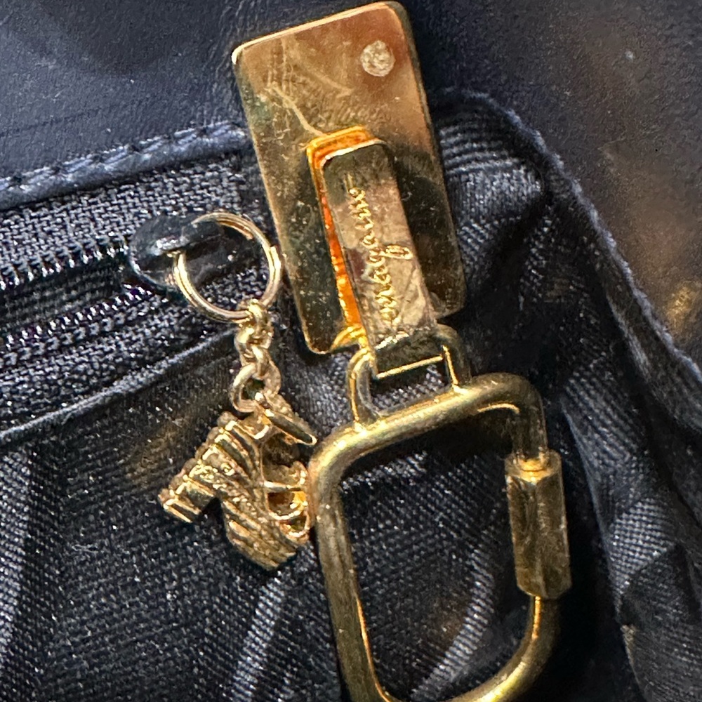 Salvatore Ferragamo Vintage High-Heel Hardware Leather Top Handle Crossbody Bag - Picture 12 of 13